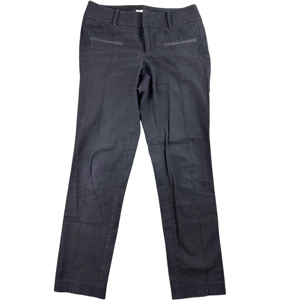 Vintage Y2K Helmut Lang Pants Women 2 Black Pintuck Seam Stretch Twill USA Made